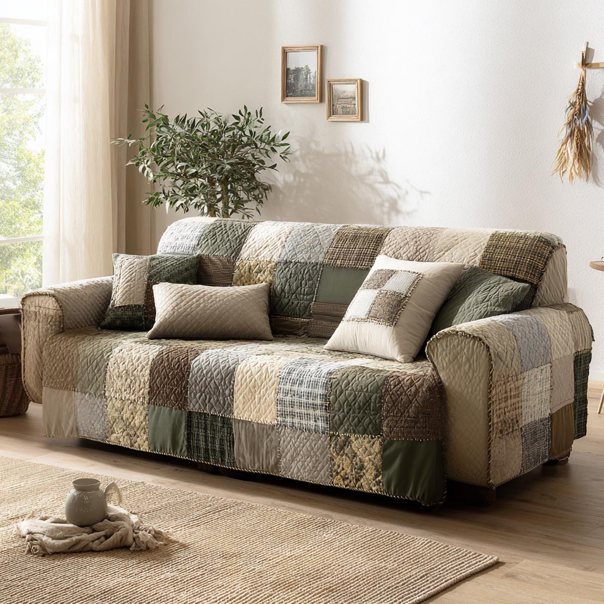 Rustic Haven Quilted Sofa Cover Home Decor Gifts For Family