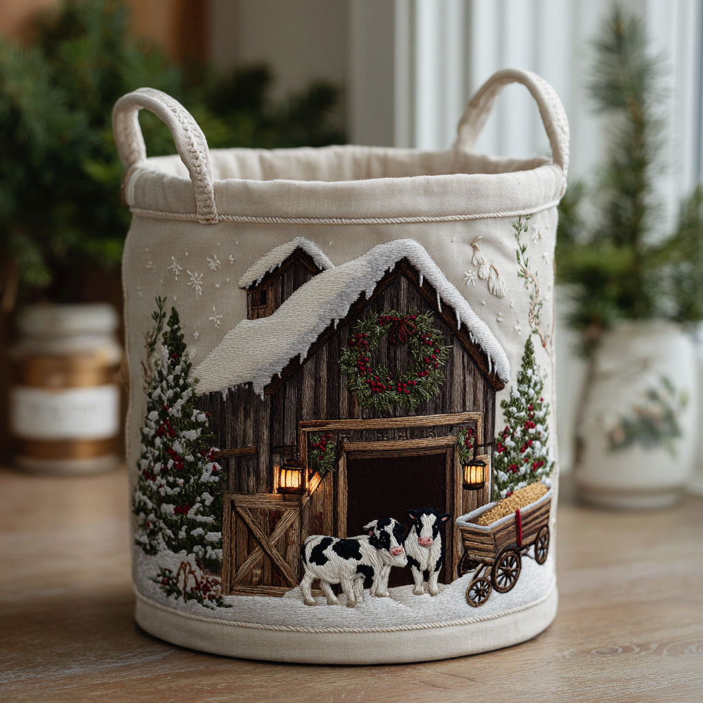 Rustic Herd Quilted Laundry Basket Unique Laundry Hamper Christmas Gift To Daughter