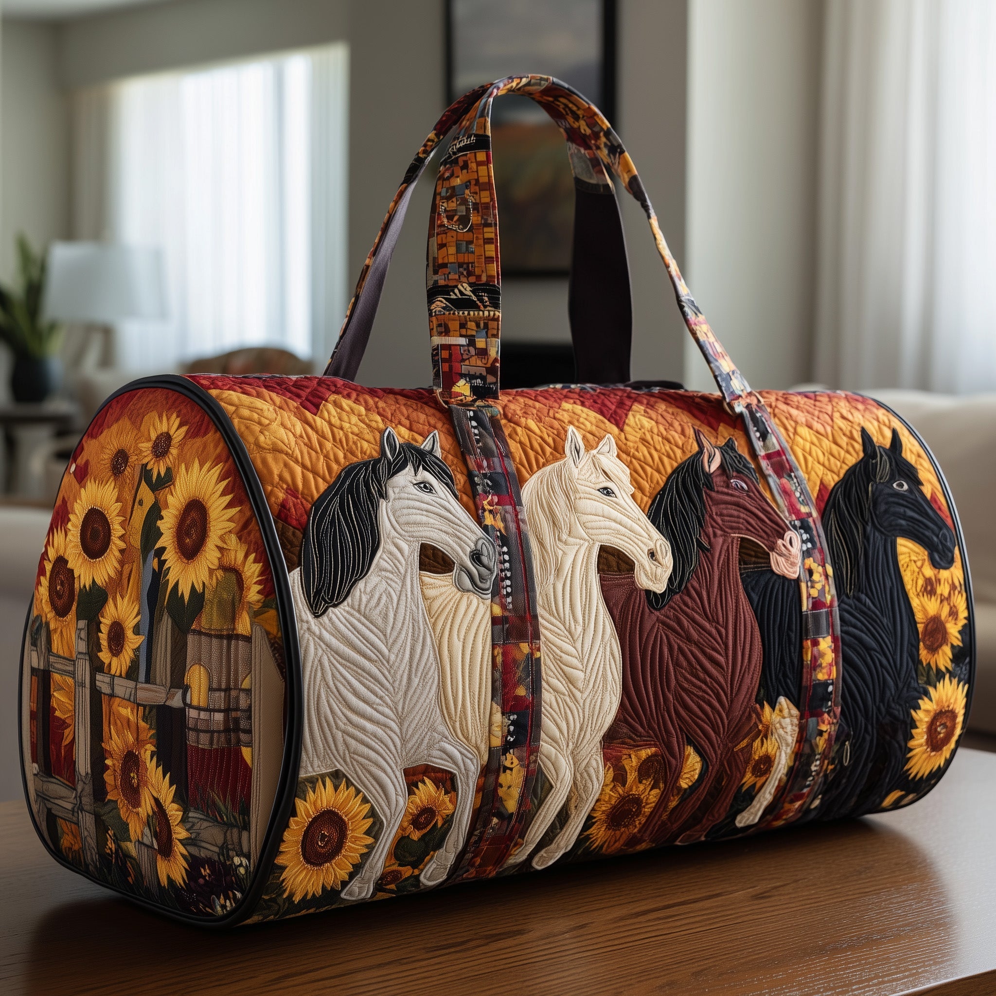Rustic Horse Quilted Duffle Bag Travel Duffel Bags Best Present Ideas For Mom