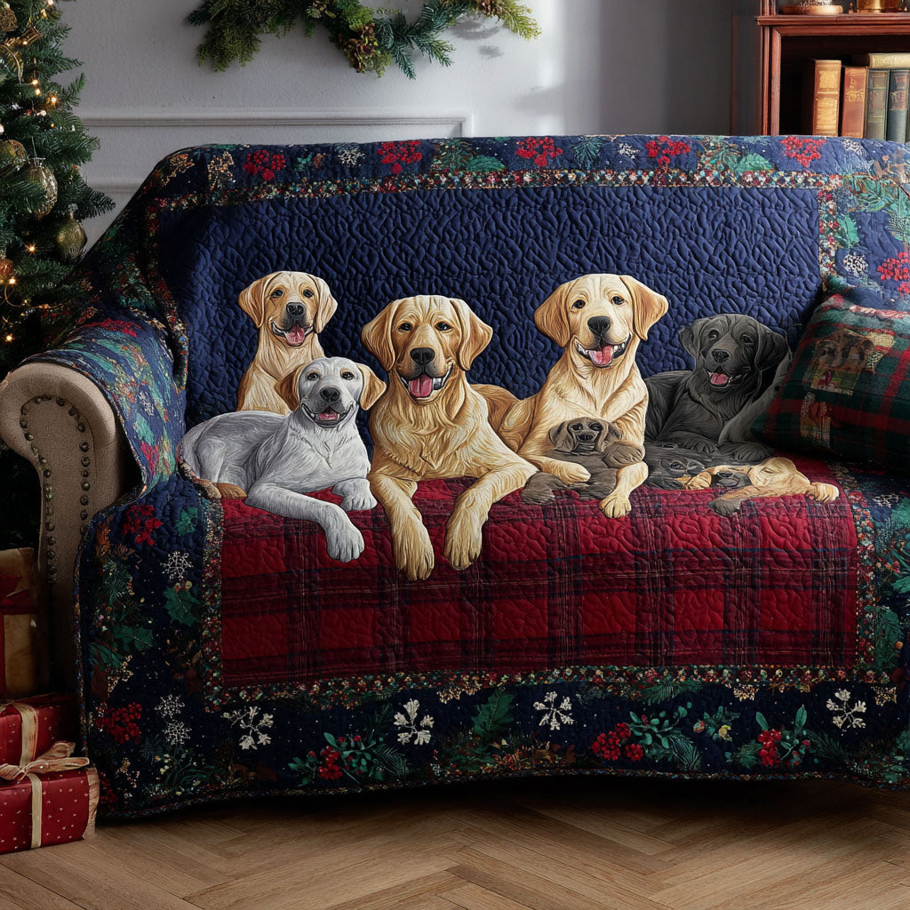 Rustic Lab Love Quilted Sofa Cover Couch And Loveseat Covers Good Gifts For Dog Owners