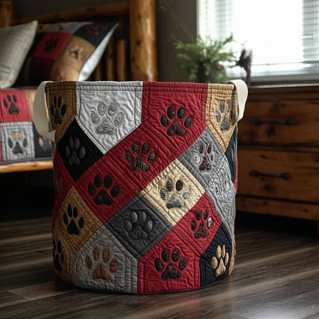 Rustic Paw Homestead Quilted Laundry Basket Rustic Laundry Basket Father's Day Gifts