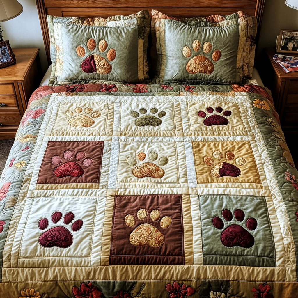 Rustic Paws Quilted Bedding Set Best Comforter Sets Present Ideas For Dog Lovers