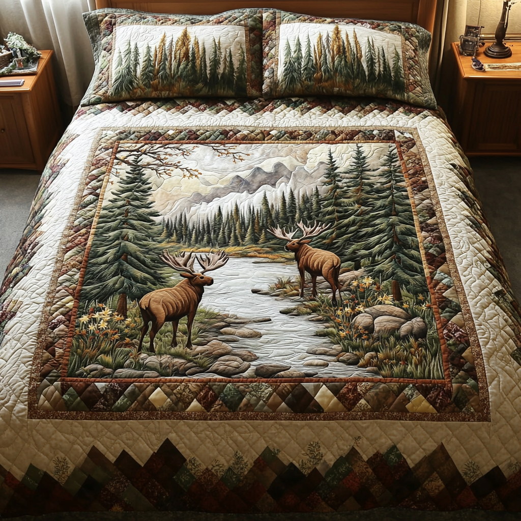 Rustic Serenity Quilted Bedding Set Cute Bedsheets Mother's Day Presents For Grandma
