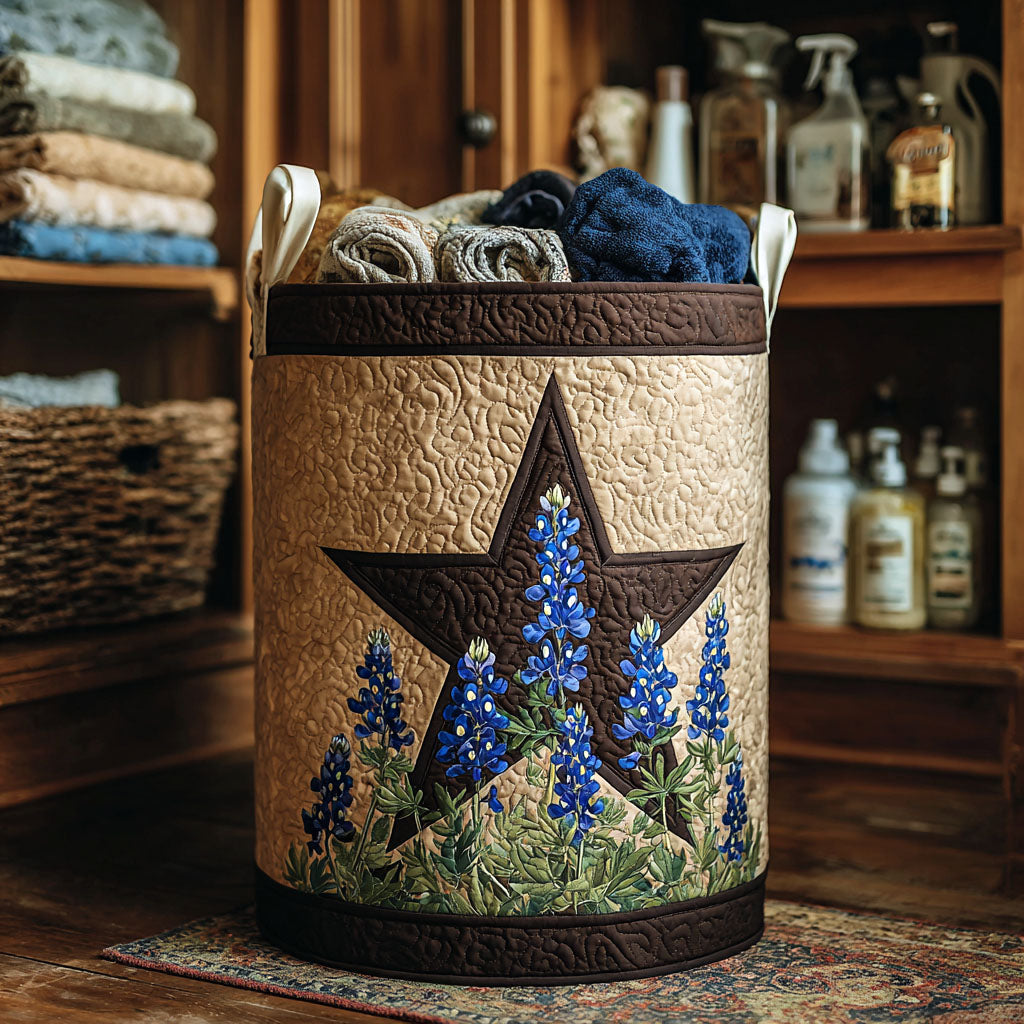 Rustic Starfield Quilted Laundry Basket Foldable Laundry Basket Texas Christmas Gifts