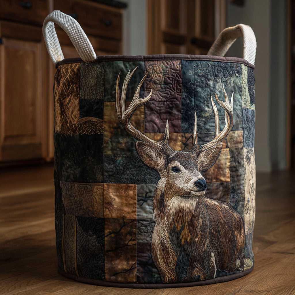 Rustic Wildlife Quilted Laundry Basket Unique Clothes Hamper Birthday Presents For Dad