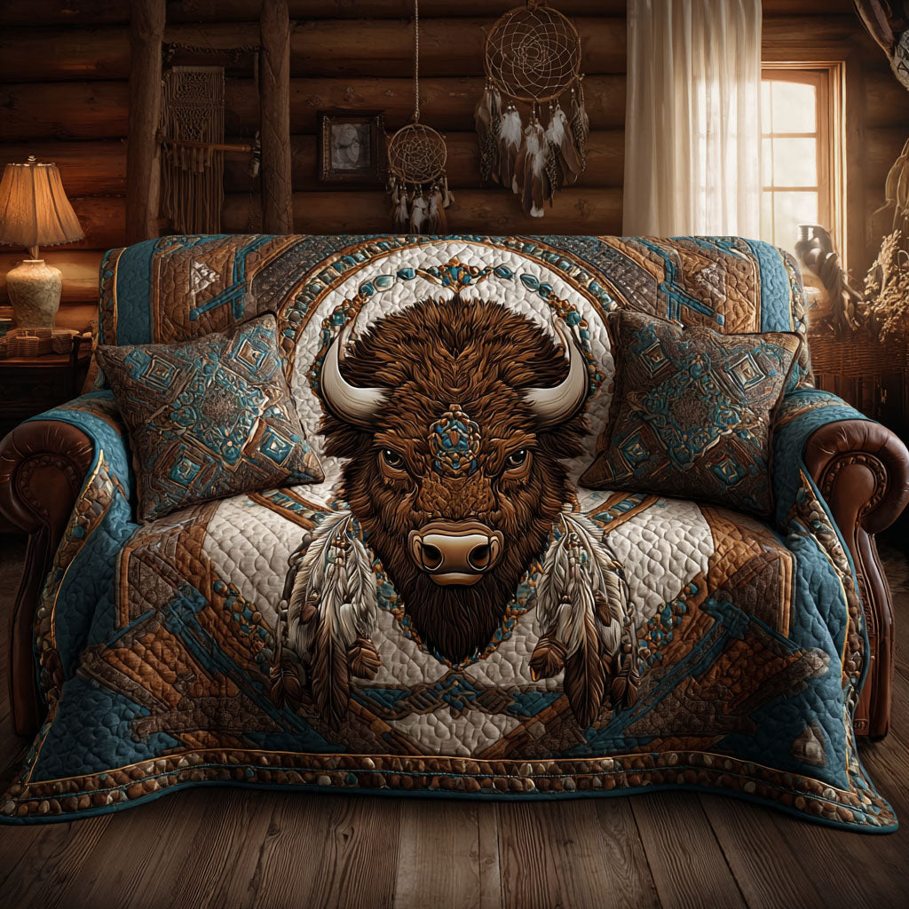 Sacred Bison Quilted Sofa Cover The Best Sofa Slipcovers Native Gifts For Men Women