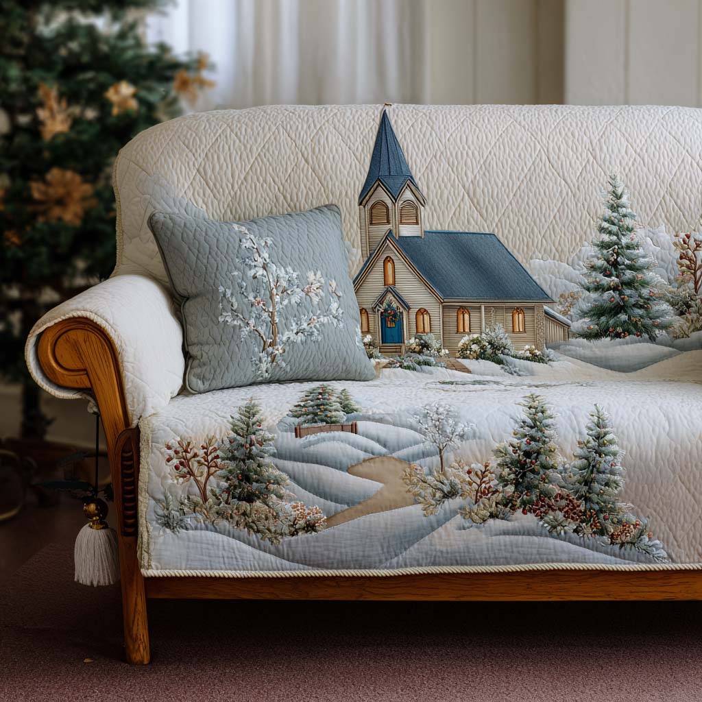 Sacred Christmas Light Quilted Sofa Cover Best Sofa Covers Family Xmas Present Ideas