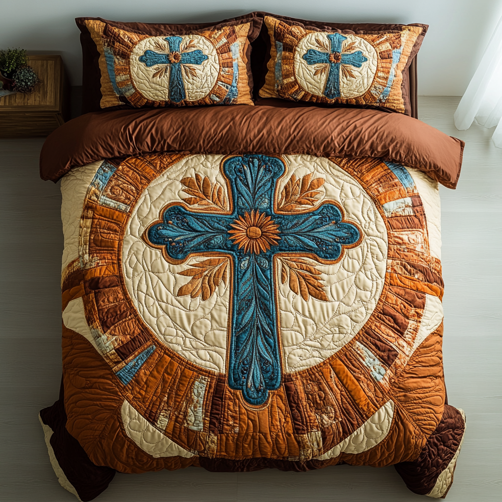 Sacred Grace Quilted Bedding Set Cute Sheet Sets Christian Gift Idea