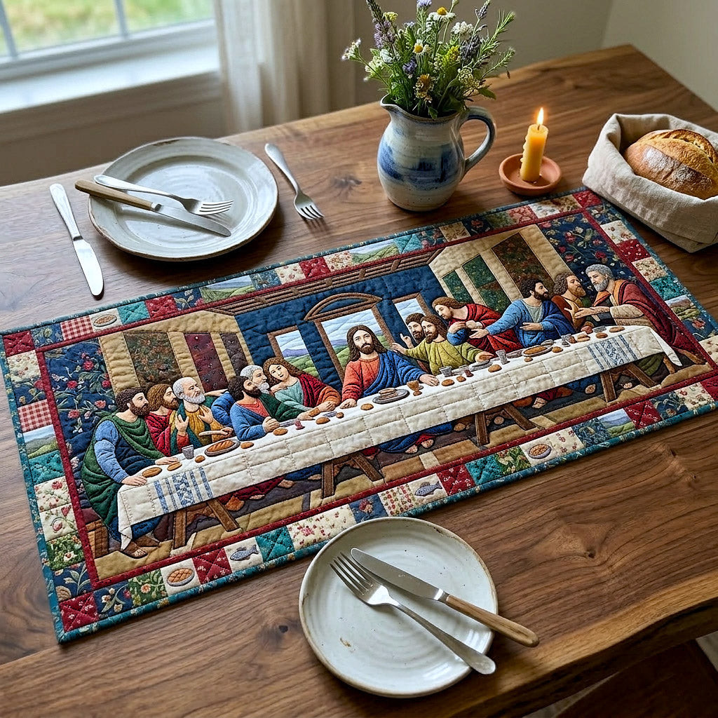 Sacred Supper Quilted Table Runner Easter Table Decor Ideas Easter Gifts For Her