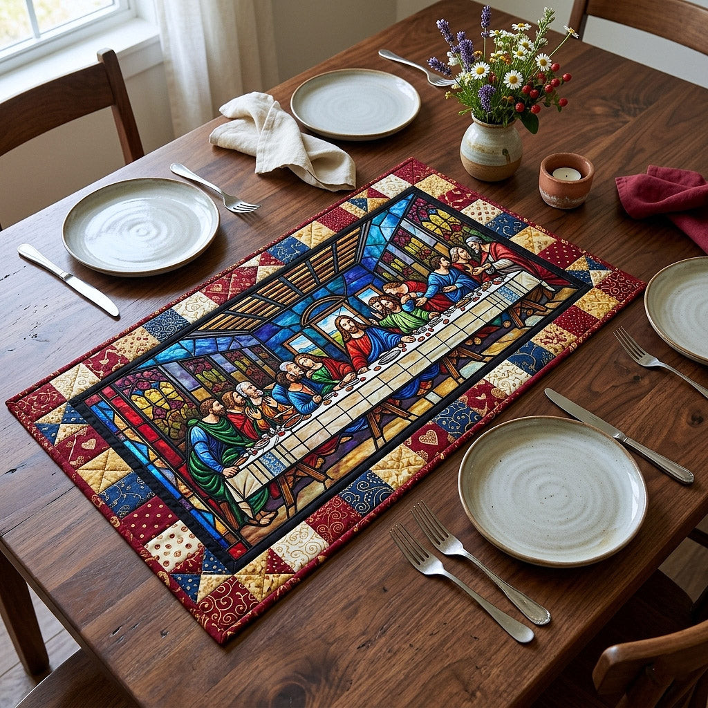 Sacred Supper Quilted Table Runner Easter Table Ideas Easter Gifts For Him