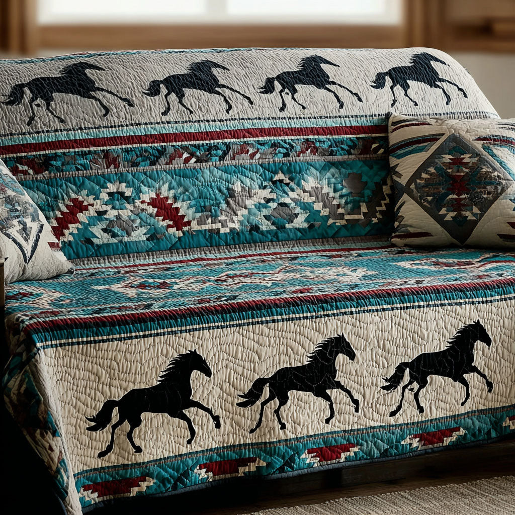 Saddle Sunset Quilted Sofa Cover Covers For Sofas Native American Gifts Online