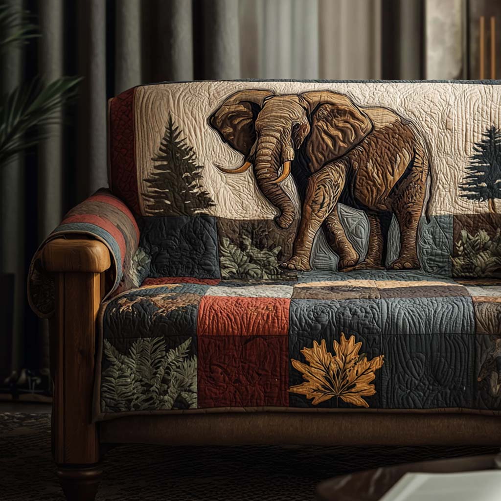 Safari King Quilted Sofa Cover Best Sofa Covers Presents For Elephant Lovers