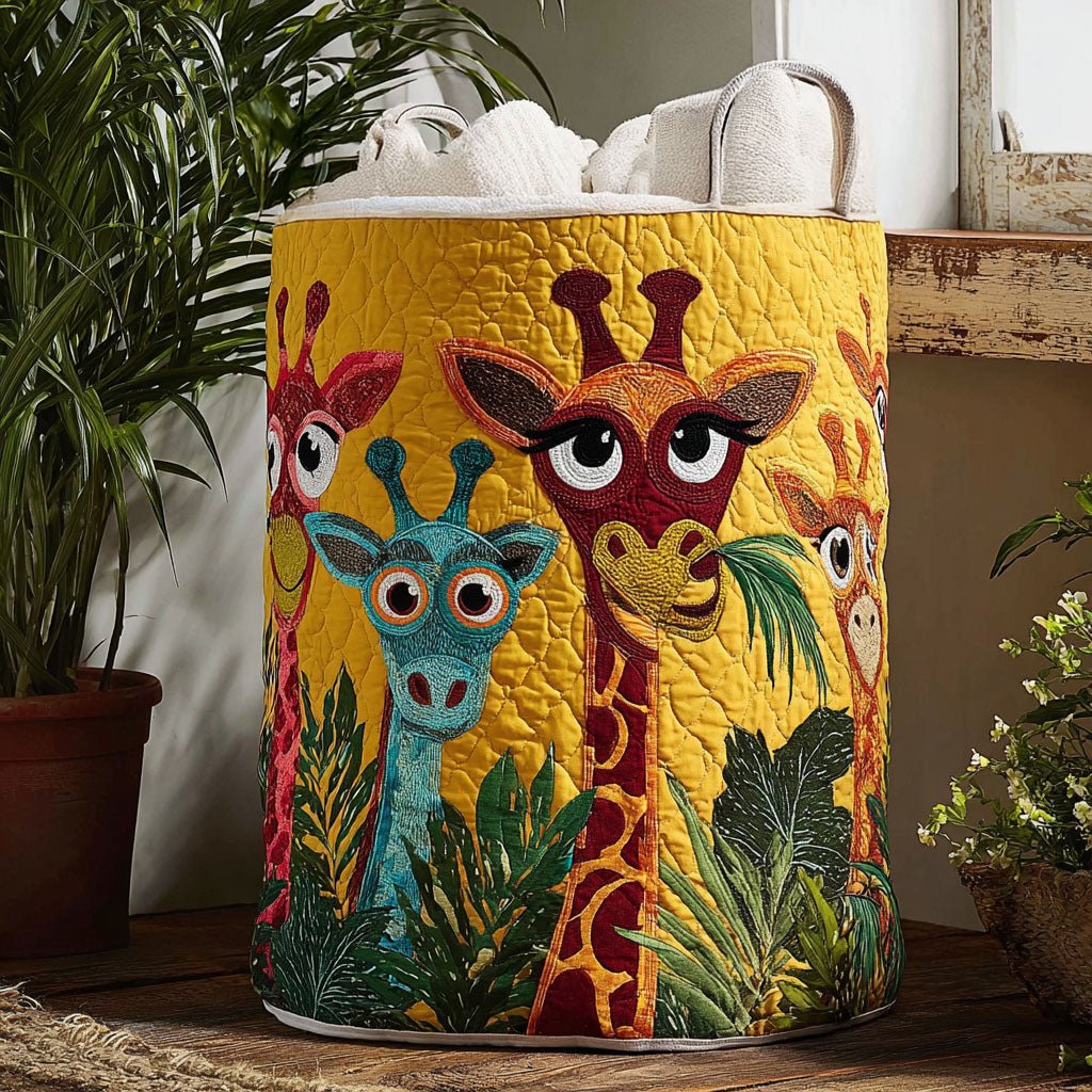 Safari Whimsy Quilted Laundry Basket Good Laundry Baskets Welcome Home Gifts