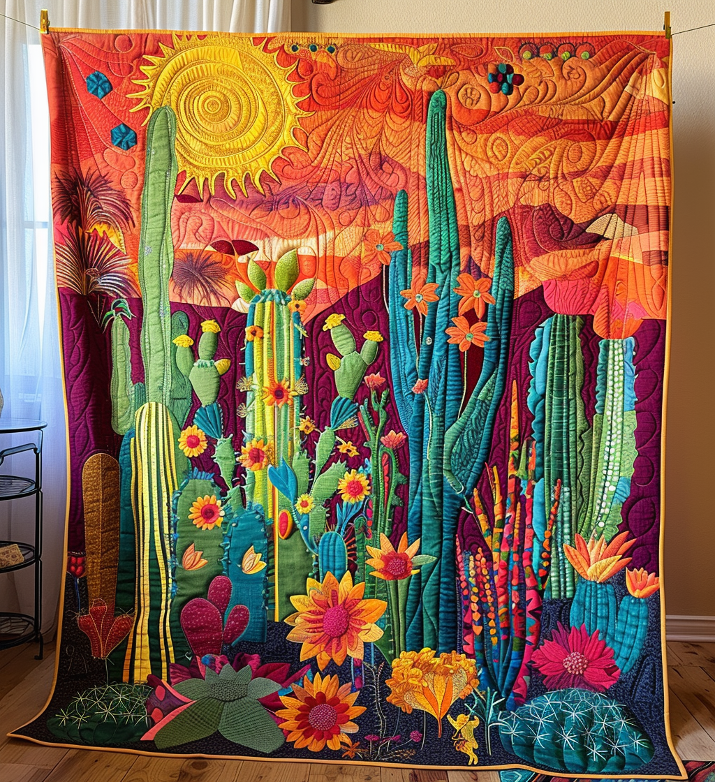 Sanguaro Sunset Quilted Blanket Bedroom Furniture Ideas Good Mothers Day Presents