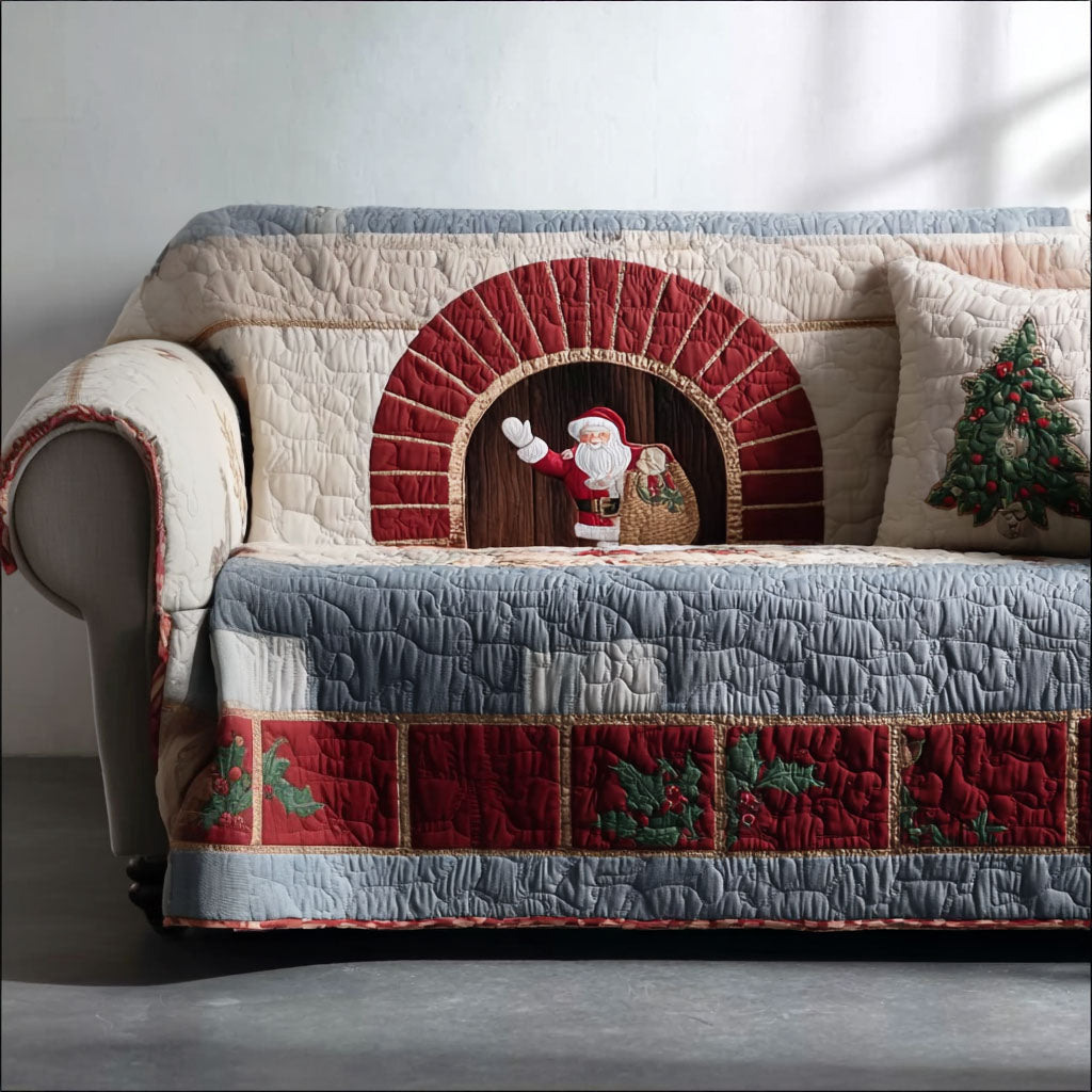 Santa Brick Cottage Quilted Sofa Cover Cute Sofa Slipcovers Great Book Themed Gifts