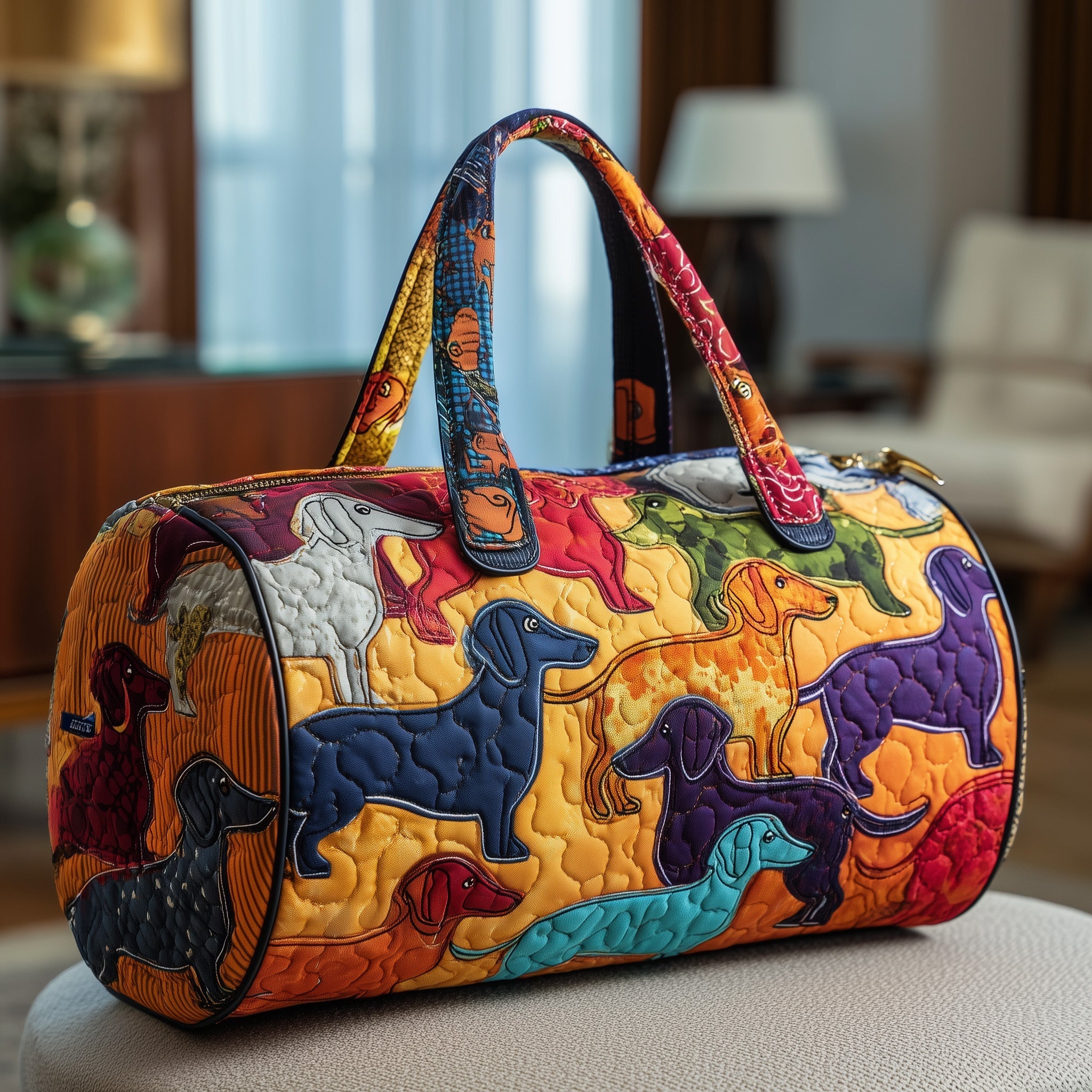 Sausage Dogs Quilted Duffle Bag Best Travel Duffel Bag Women Dachshund Gifts For Women