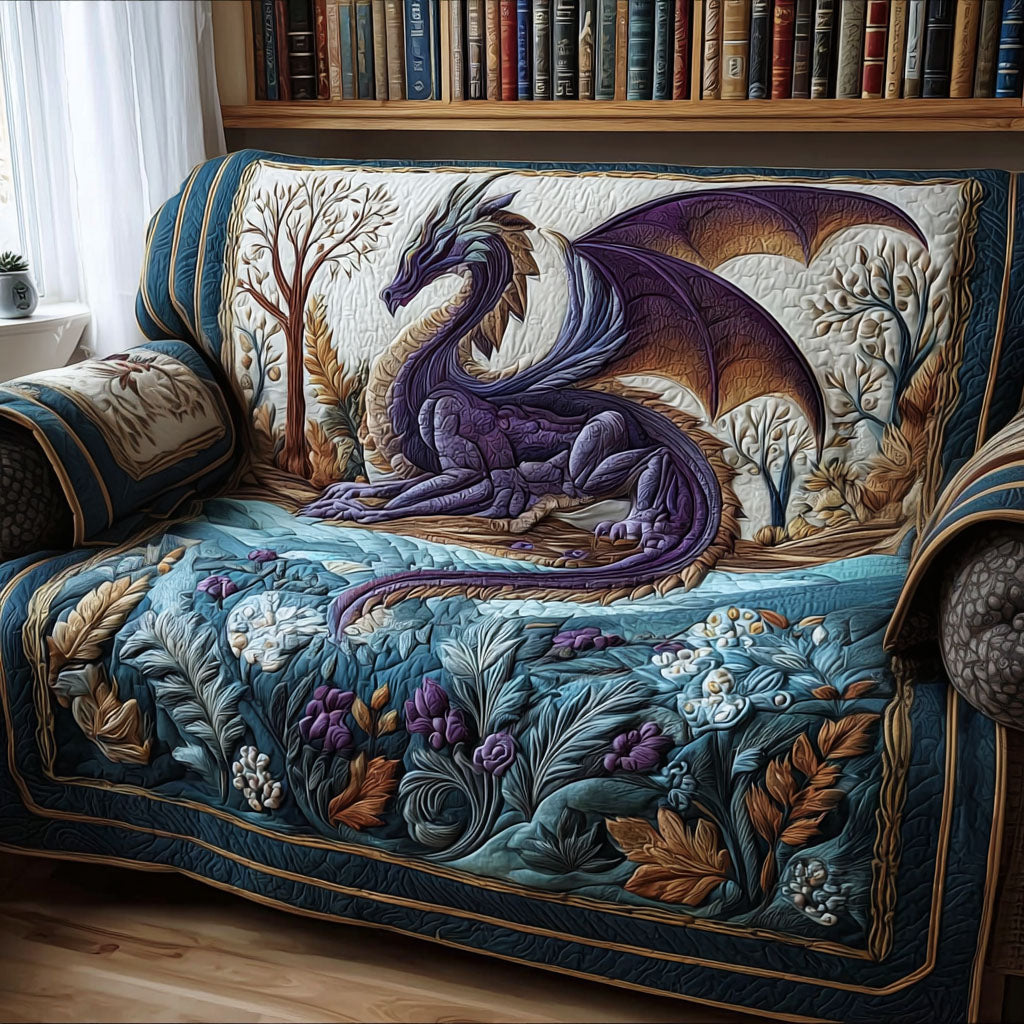 Scales of Imagination Quilted Sofa Cover Home Decor Shop Book Presents For Women