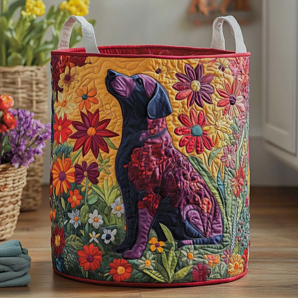 Scarlet Bloom Quilted Laundry Basket Biggest Laundry Basket Labrador Retriever Merchandise