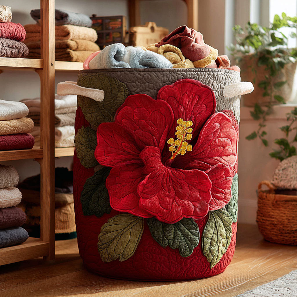 Scarlet Bloom Quilted Laundry Basket Dirty Clothes Basket Good Gifts For Mom Birthday