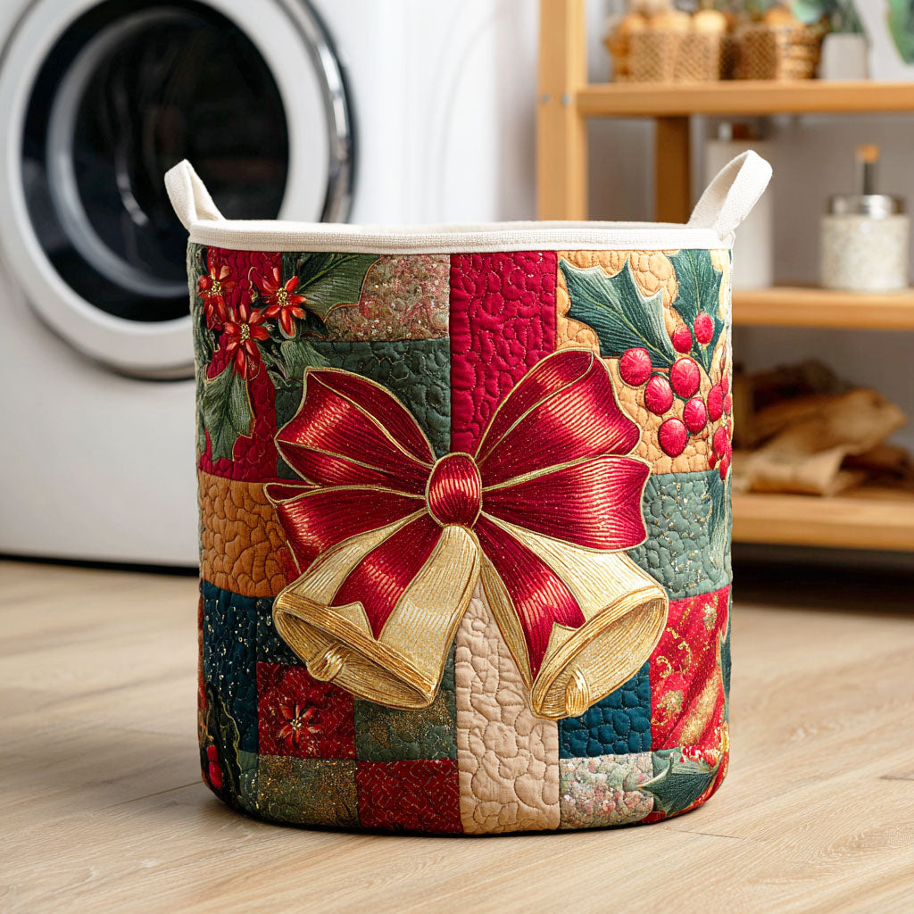 Scarlet Holiday Bow Quilted Laundry Basket Good Laundry Baskets Christmas Presents For Relatives