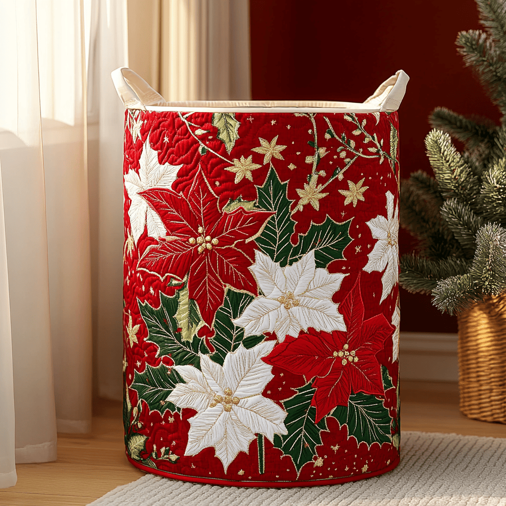 Scarlet Petal Quilted Laundry Basket Dirty Laundry Basket Cool Gifts For Christmas Holiday