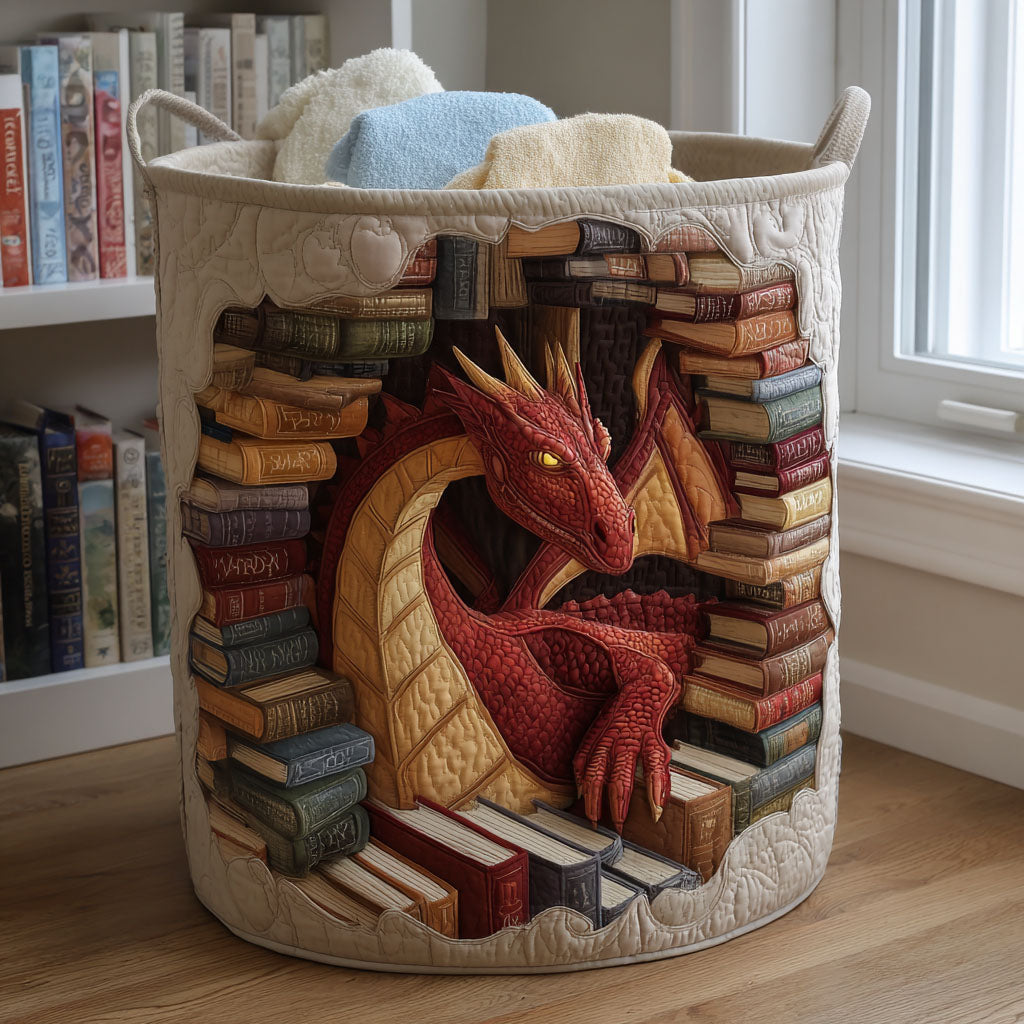 Scarlet Scholar Quilted Laundry Basket Unusual Laundry Basket Best Dragon Gifts