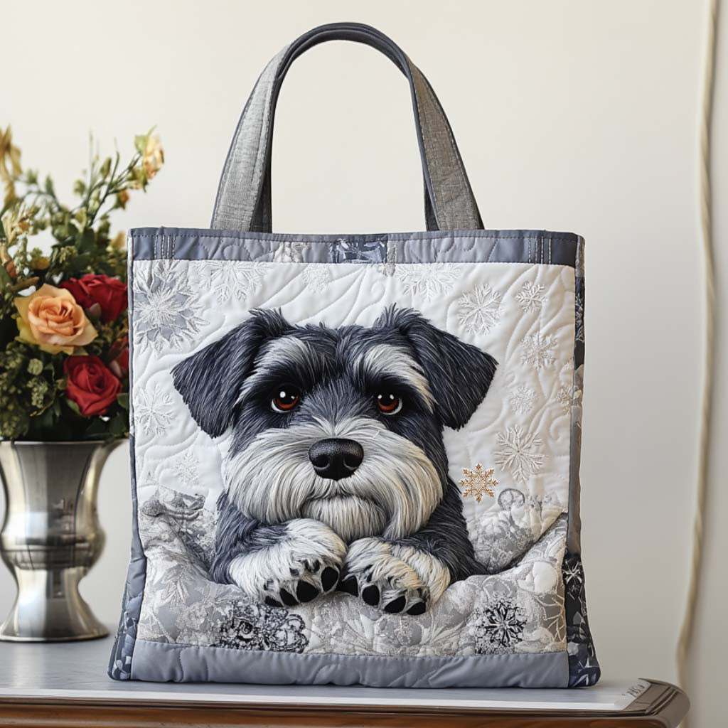 Schnauzer Cute Gaze Quilted Tote Bag The Best Shoulder Bags Best Christmas Presents For A Woman