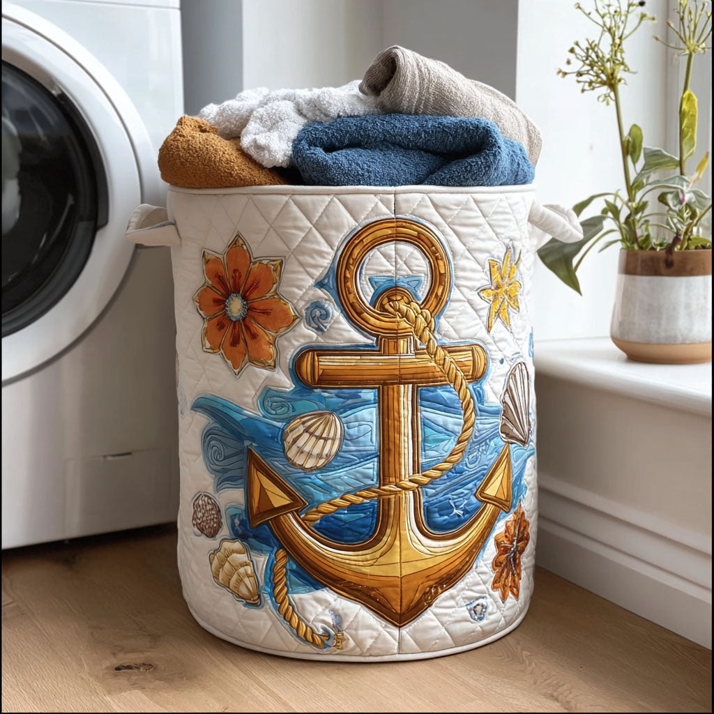 Sea Star Charm Quilted Laundry Basket Laundry Clothes Basket Happy Mothers Day Gift