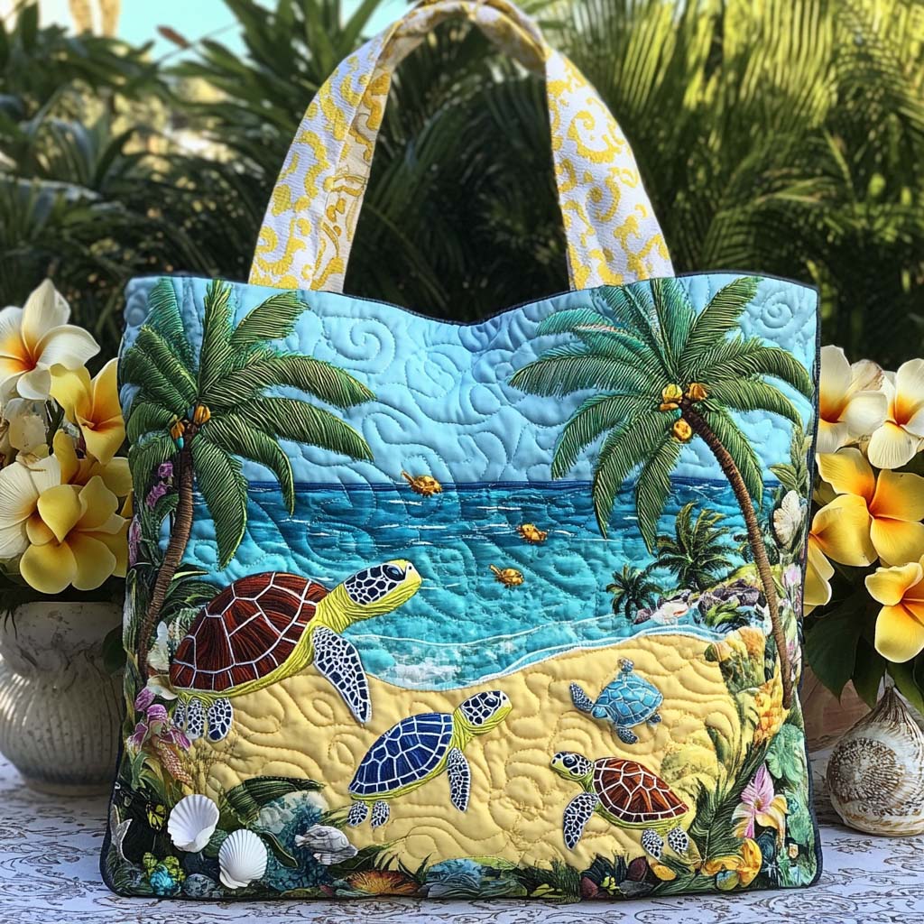 Sea Turtle Dreams Quilted Tote Bag Good Shoulder Bags Mother In Law Mothers Day Gifts