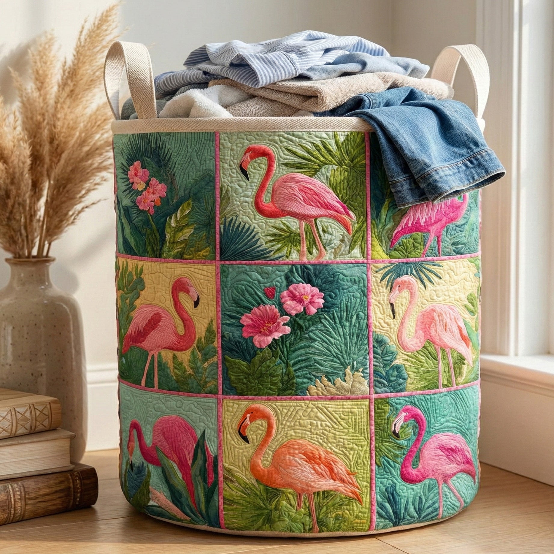 Seaside Serenity Quilted Laundry Basket Decor Laundry Basket Cat Gift Shops
