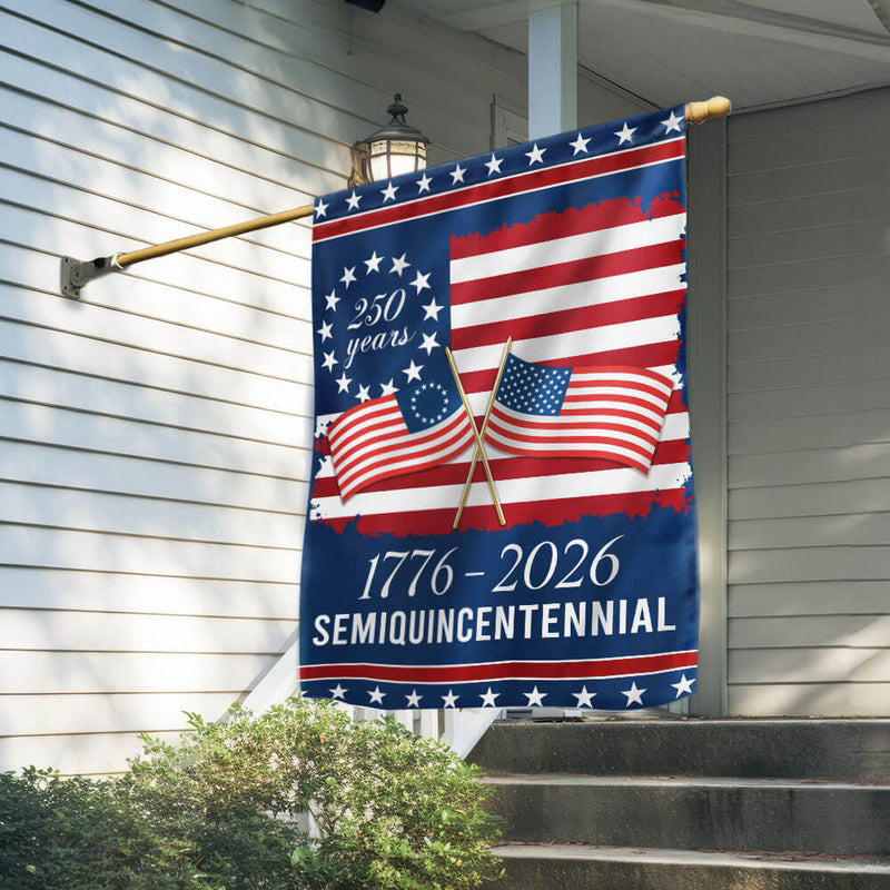 Semiquincentennial 250Th Anniversary Flag 1776 2026 205 Years American Flag Decorations