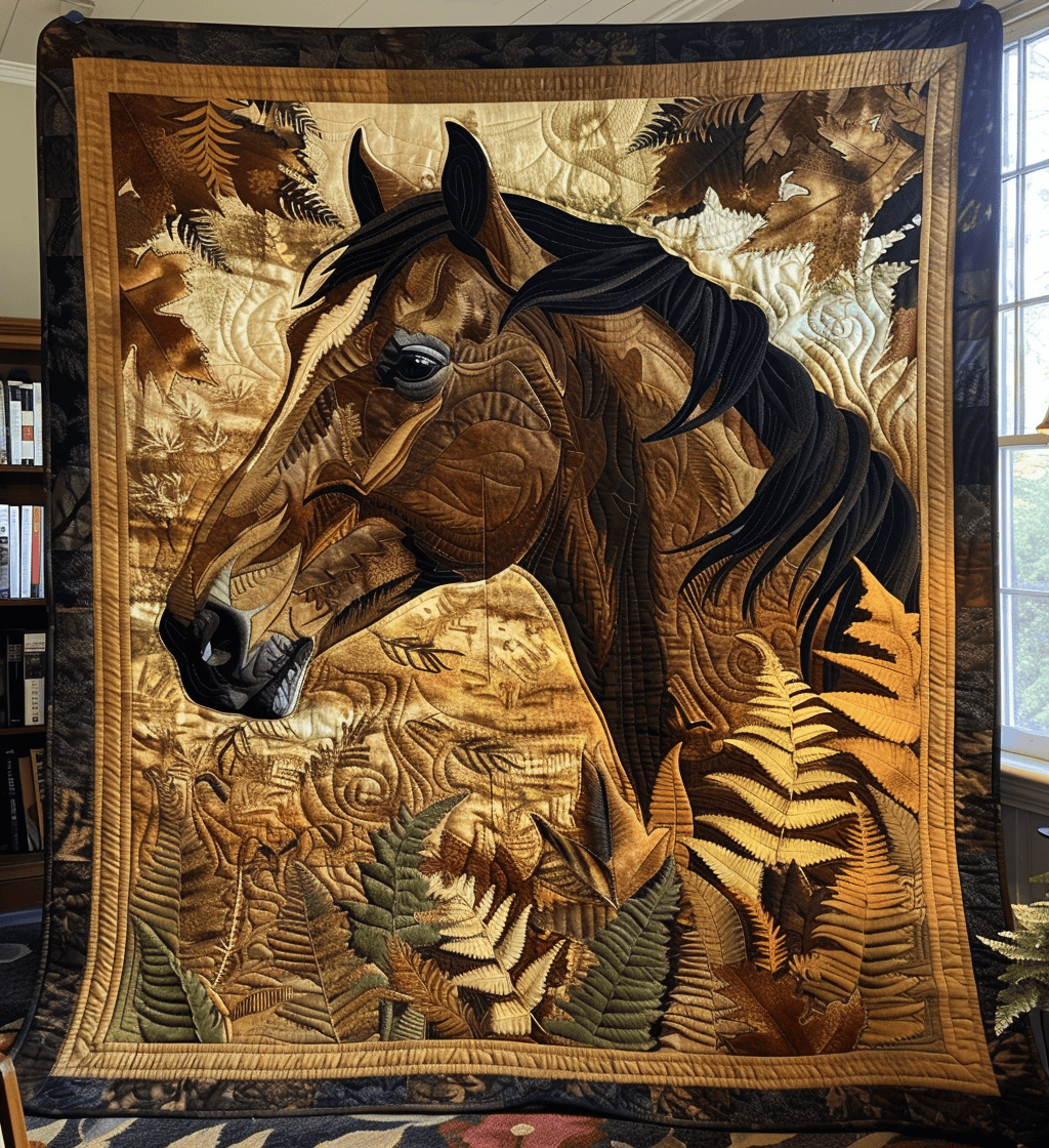 Serene Horse Quilted Blanket Comforter And Sheet Sets Father's Day Special Gifts For Dad