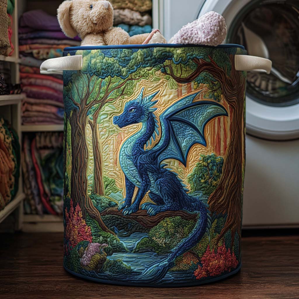 Shadow Fang Quilted Laundry Basket Biggest Laundry Basket Best Dragon Christmas Gifts