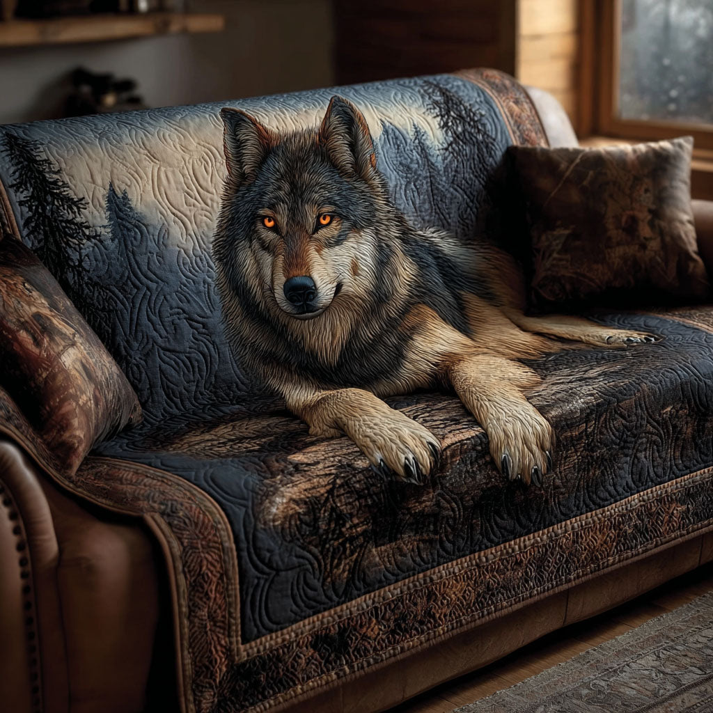 Shadow Howler Quilted Sofa Cover Best Sofa Slipcovers Christmas Gifts For Wolf Lovers