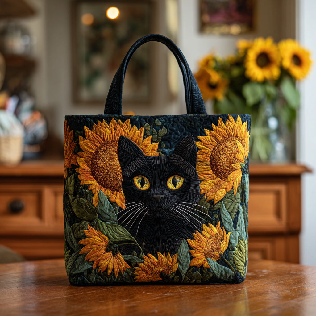 Shadow Sunflower Quilted Tote Bag Trendy Tote Online Mother' Day Gifts