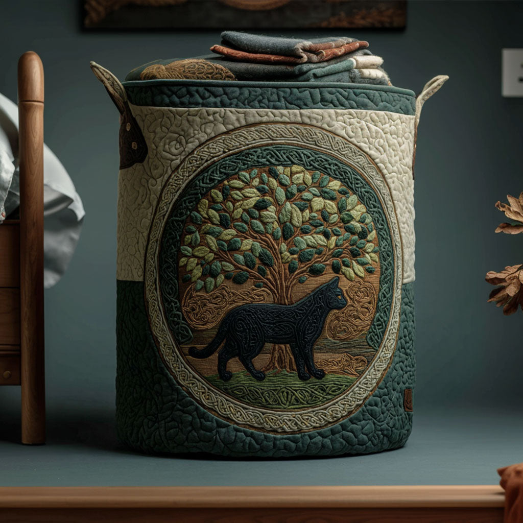 Shadow Weaver Quilted Laundry Basket Rustic Farmhouse Laundry Basket Unusual Gifts For Cat Lovers