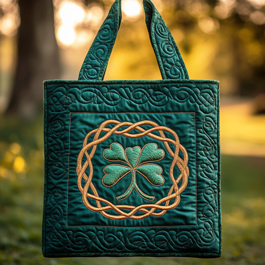 Shamrock Knot Flow Quilted Tote Bag Work Tote Best Mothers Day Ideas