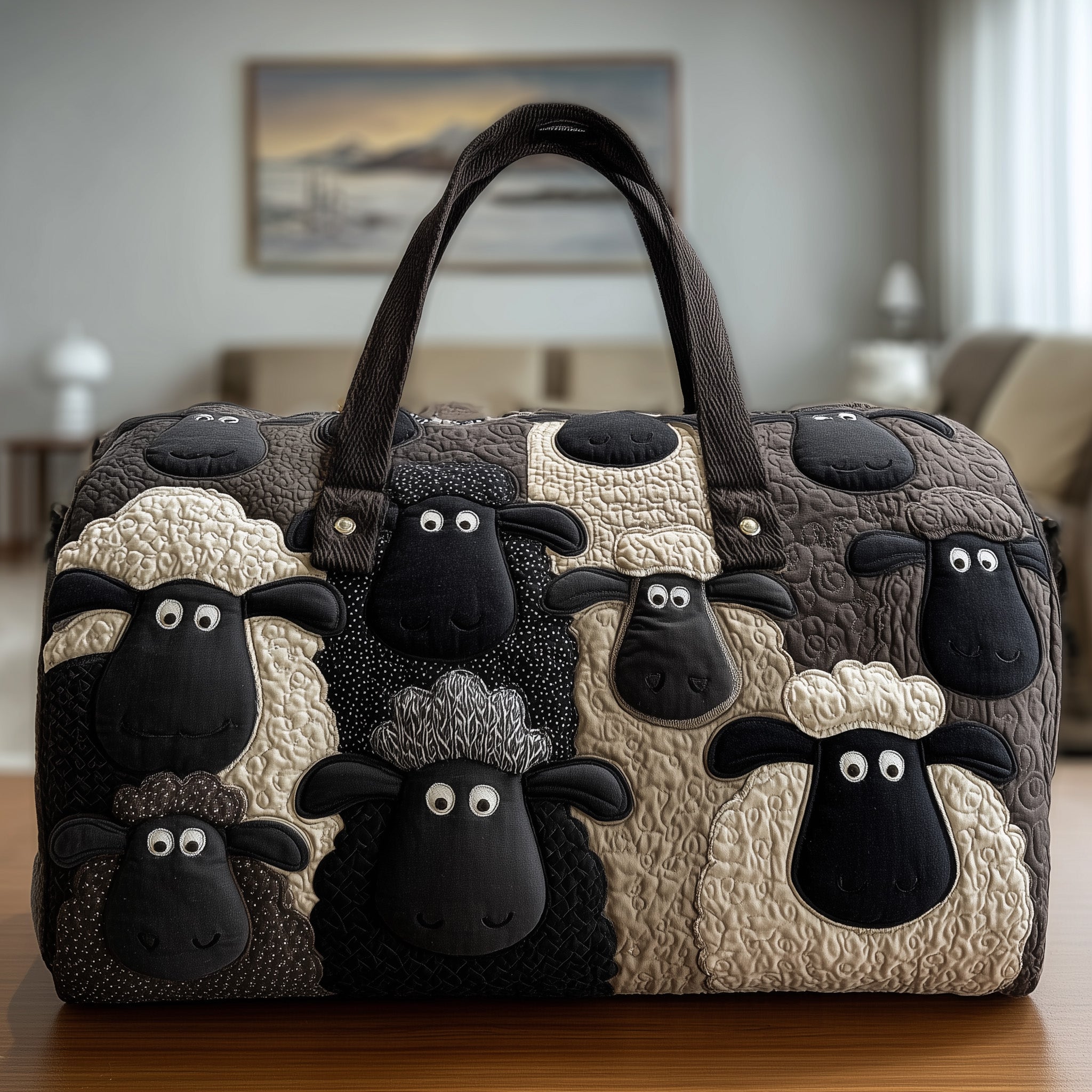 Sheep Haven Quilted Duffle Bag Best Women's Weekend Duffle Bag Great Birthday Gifts For Mom