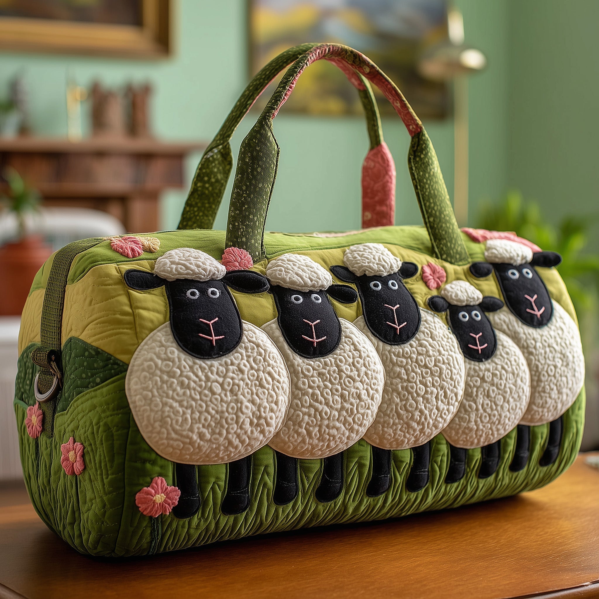 Sheep Serenity Quilted Duffle Bag Best Travel Suit Bag Best Mothers Day Gifts
