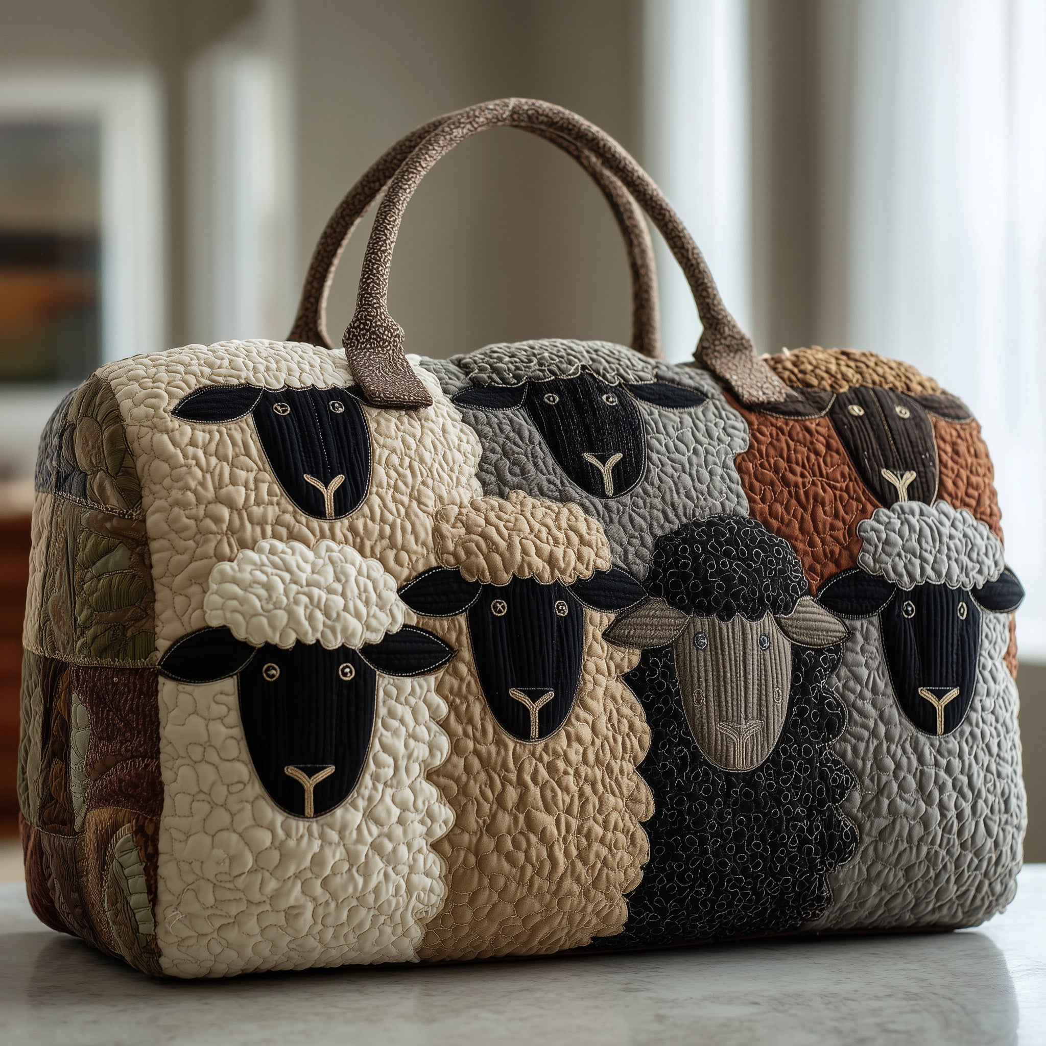 Sheep Serenity Quilted Duffle Bag Duffel Bags Gift For Your Mother