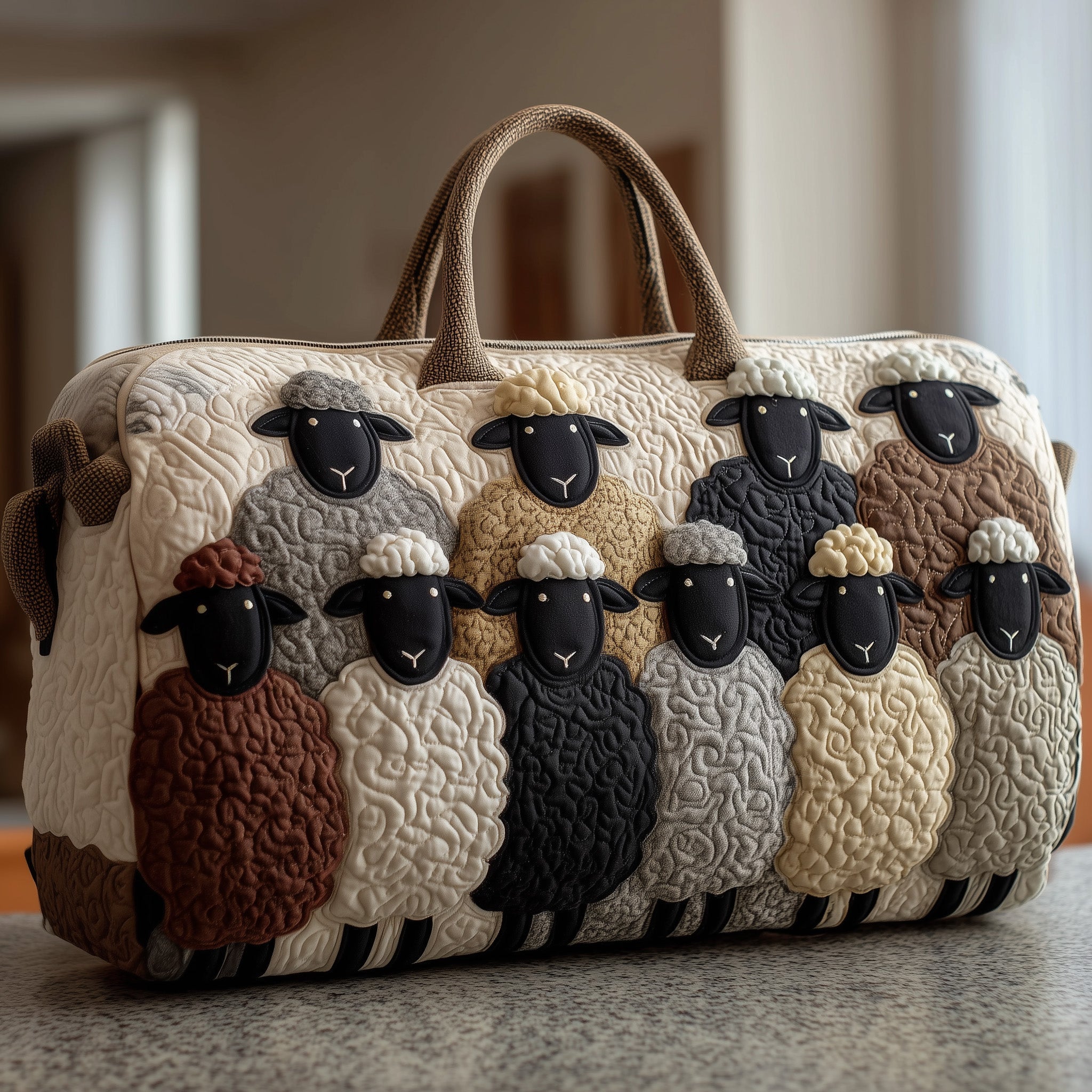 Sheep Serenity Quilted Duffle Bag Nice Duffel Bags Gift Ideas For Your Mom