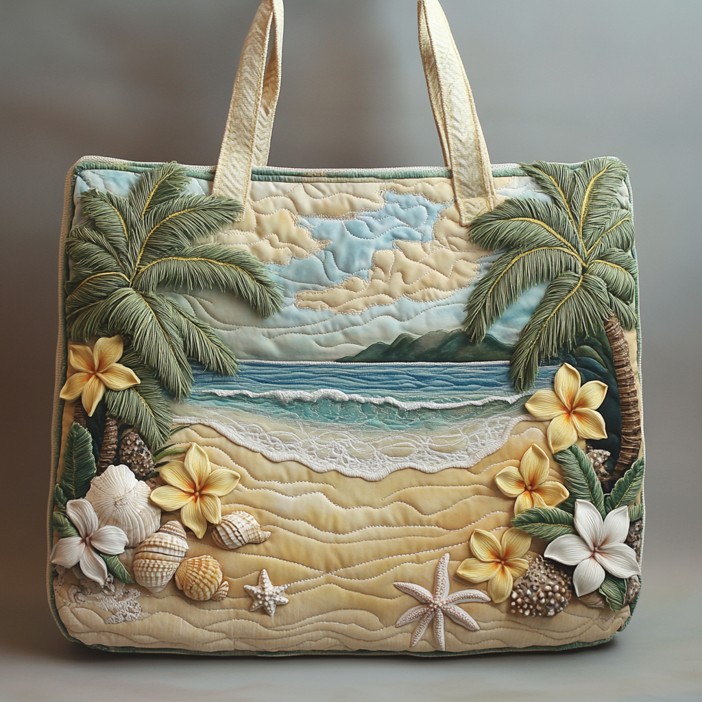 Shell Coast Quilted Tote Bag Good Shoulder Bags Mummy Daughter Gifts