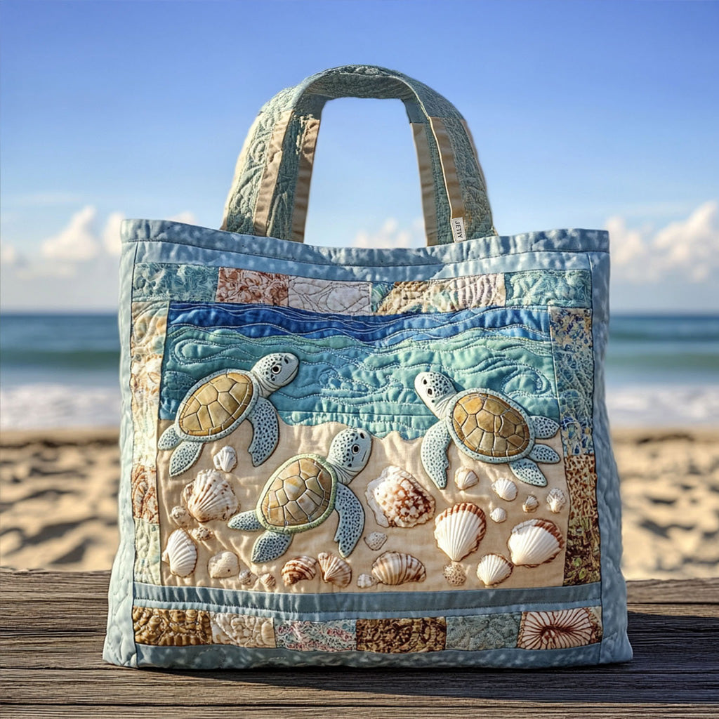 Shelled Beauty Quilted Tote Bag Shoulder Bags For Women Gifts For Mom In Law