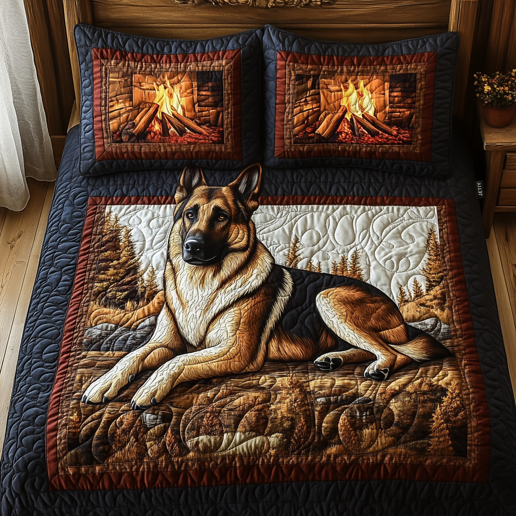 Shepherd Soul Quilted Bedding Set Best King Bedding Sets Best Gifts For Dog Lovers