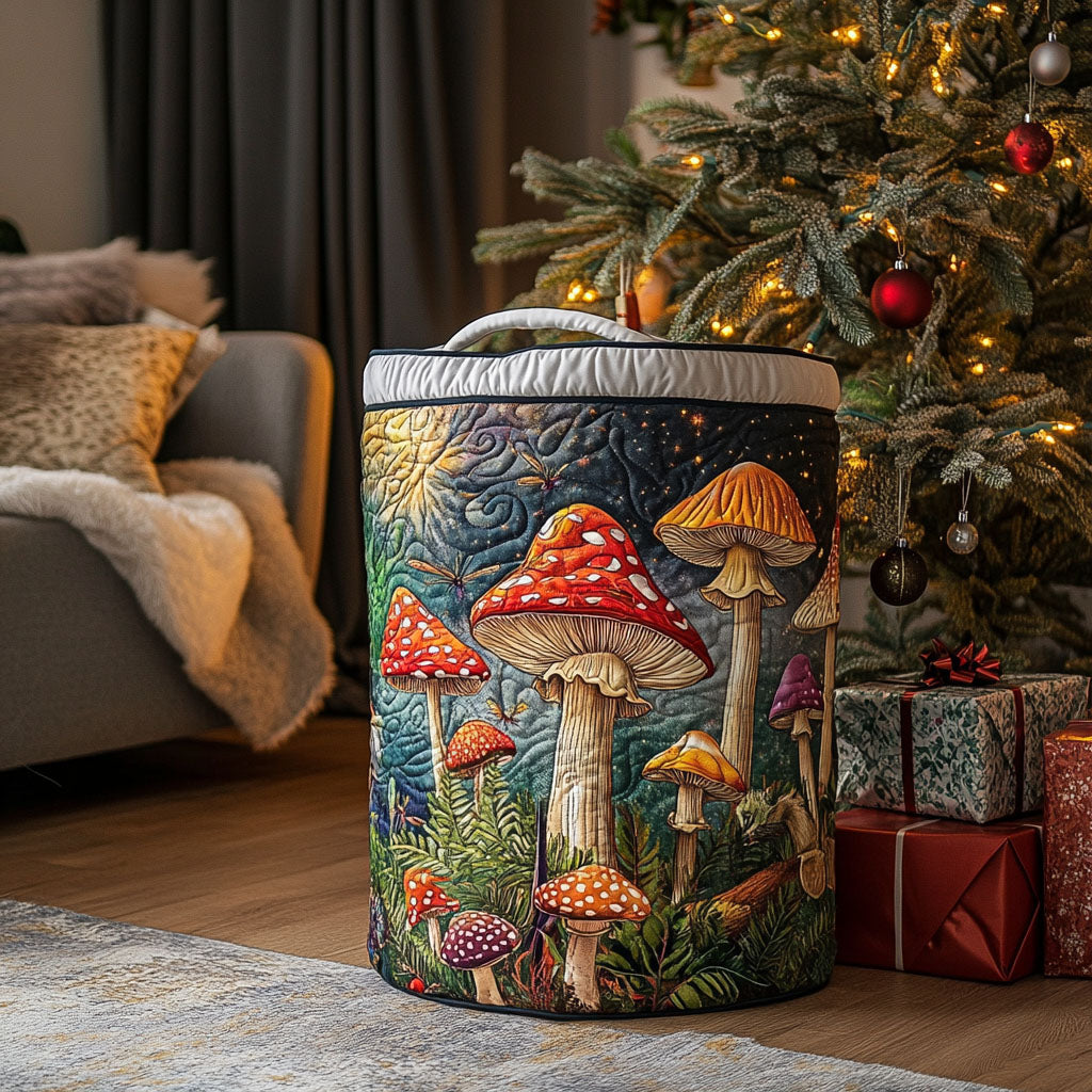 Shroom Forest Quilted Laundry Basket Best Clothes Hamper Unusual Housewarming Gifts