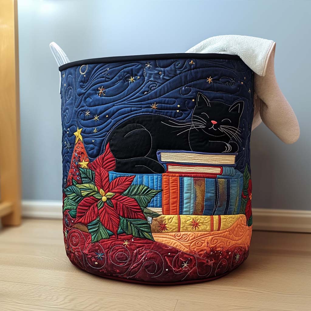 Silent Night Cozy Pages Quilted Laundry Basket Unique Cool Laundry Basket New House Gift Idea