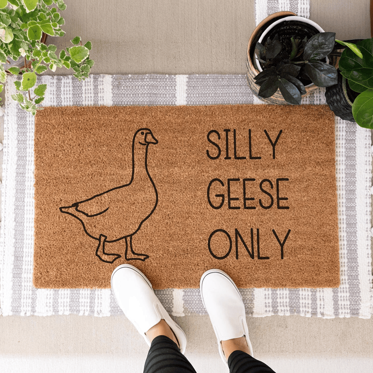 Silly Geese Only Doormat Funny Welcome Mat Best Gifts For New Homeowners