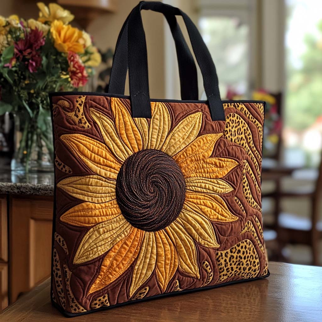 Simple Sunflower Mood Quilted Tote Bag The Best Shoulder Bags Mothers Day Gift For Friends