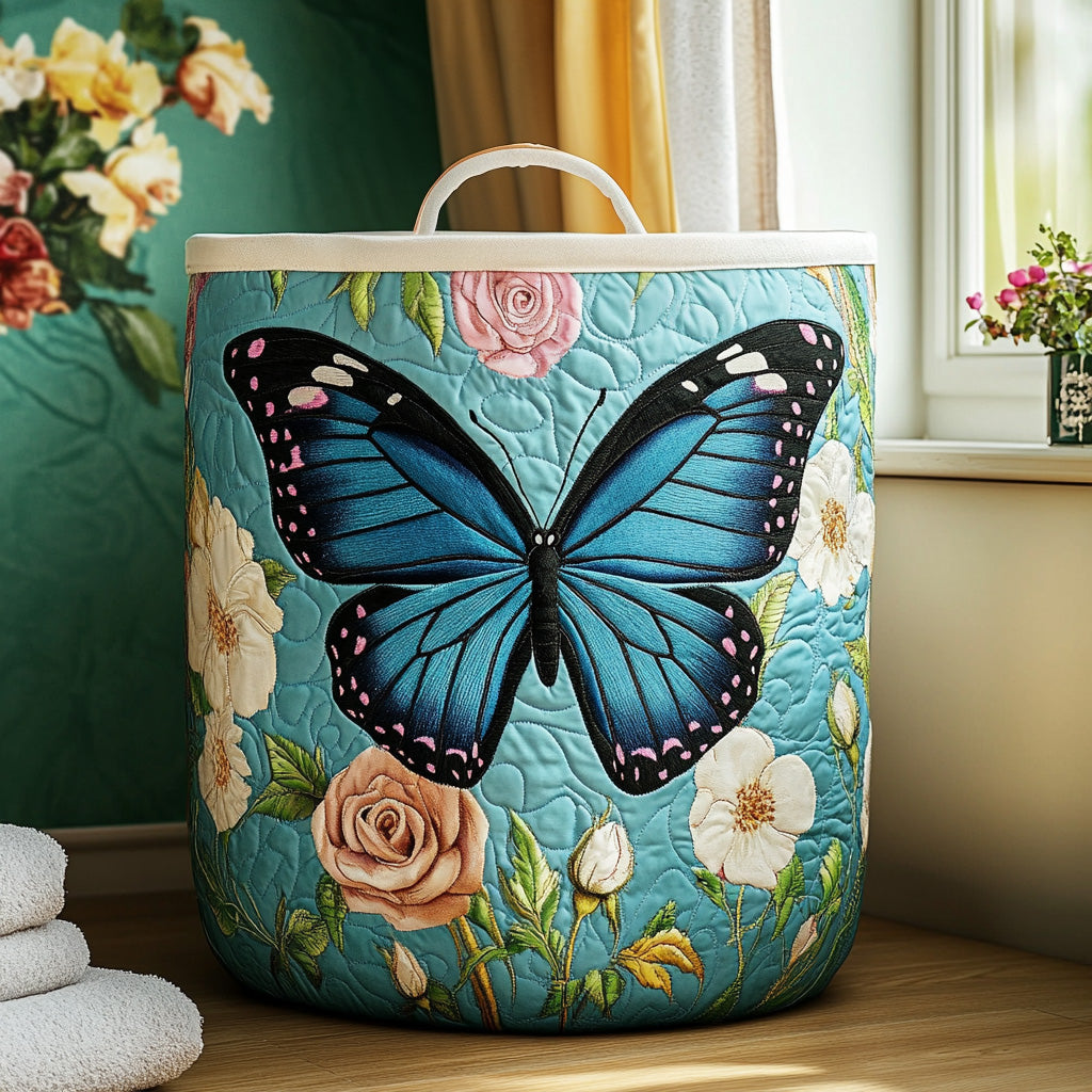 Sky Dancer Quilted Laundry Basket Unique Cool Laundry Basket Butterfly Gifts For Girl