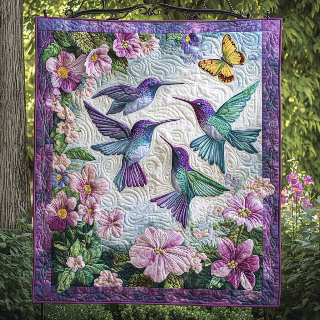 Sky Gem Quilted Blanket Quilt Comforter Sets Gifts For Hummingbird Lovers